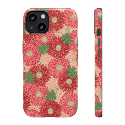 Pink Chrysanthemums Vintage iPhone Case