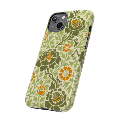 Olive & Orange Vintage Botanical iPhone Case