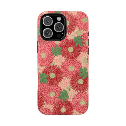 Pink Chrysanthemums Vintage iPhone Case