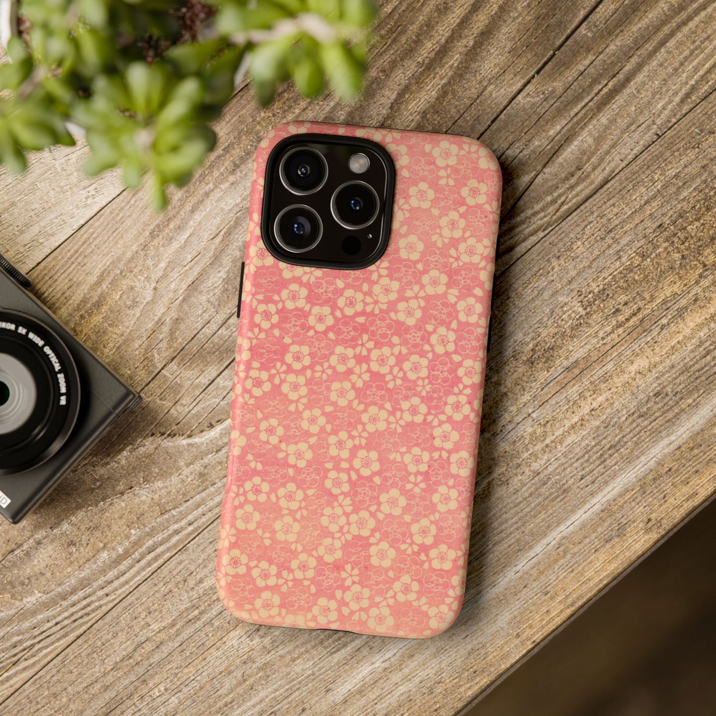 Pink Pattern Scattered Flowers iPhone Case