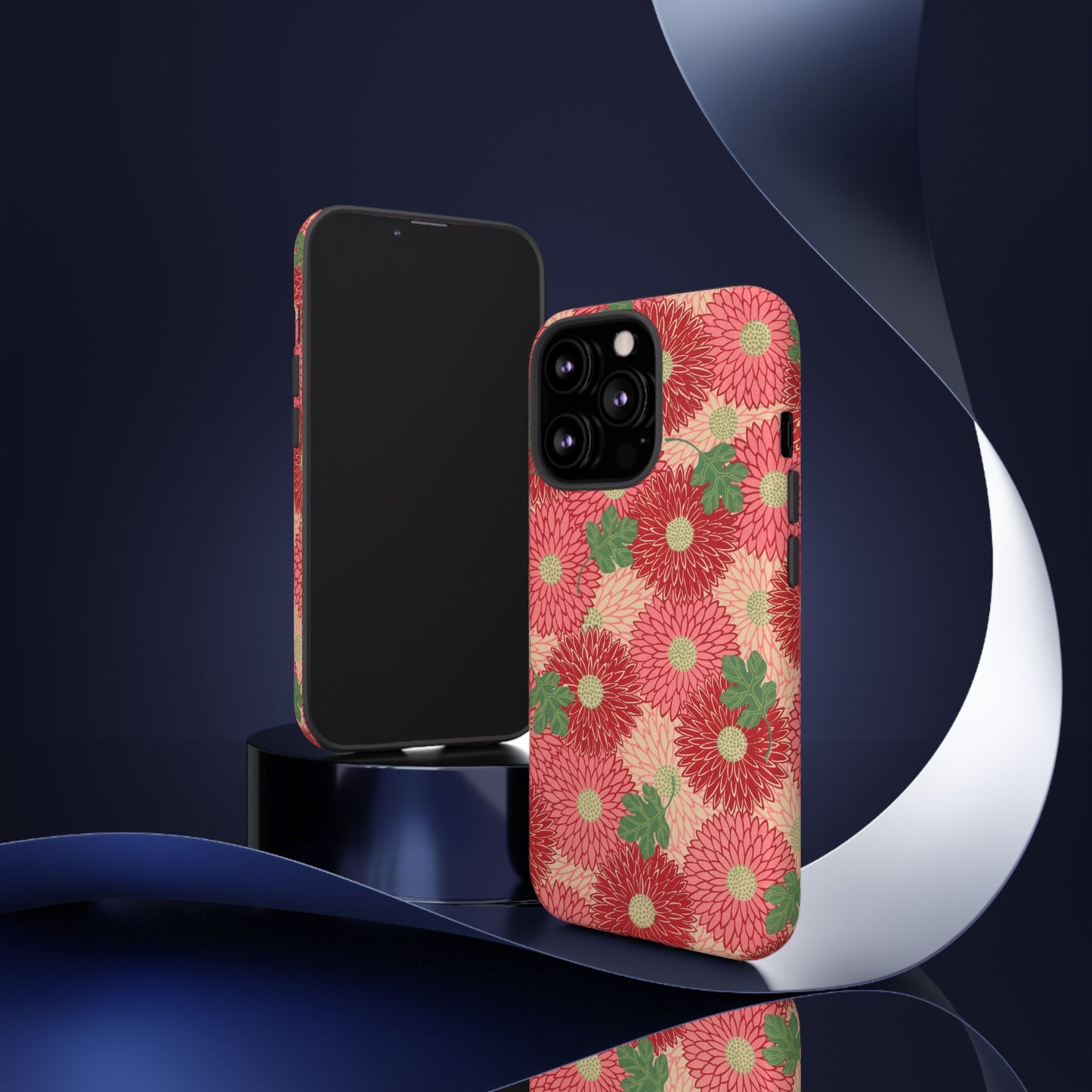 Pink Chrysanthemums Vintage iPhone Case