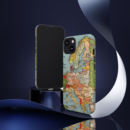 Wanderlust Vintage Map of Europe iPhone Case