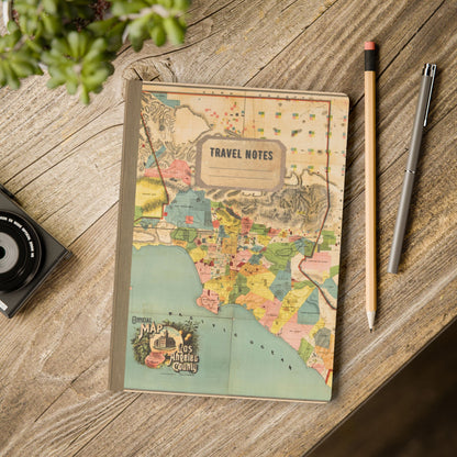 Los Angeles County Vintage Map | Softcover Travel Journal with Inside Illustrations