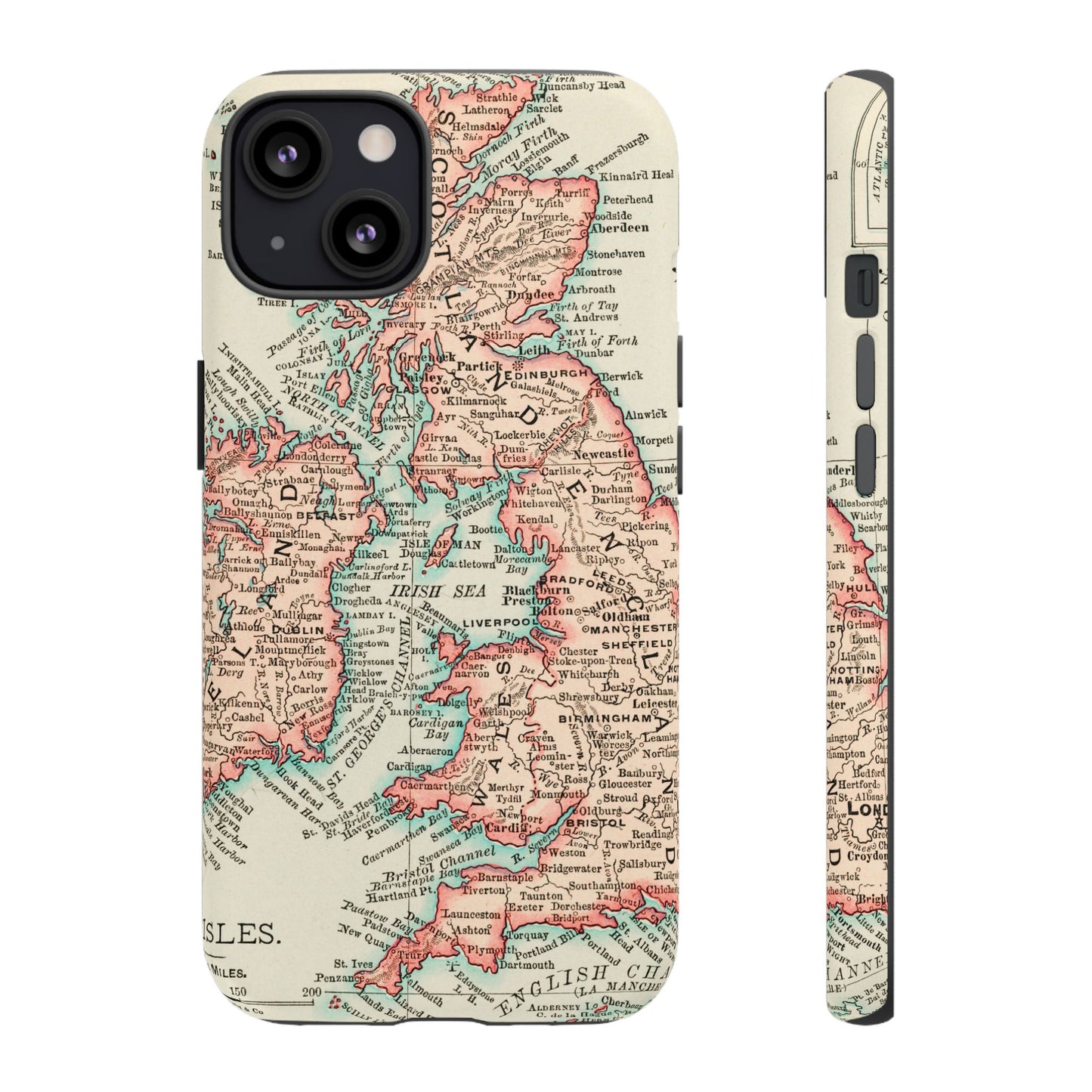 British Isles Vintage Map iPhone Case