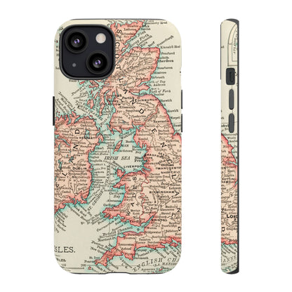 British Isles Vintage Map iPhone Case