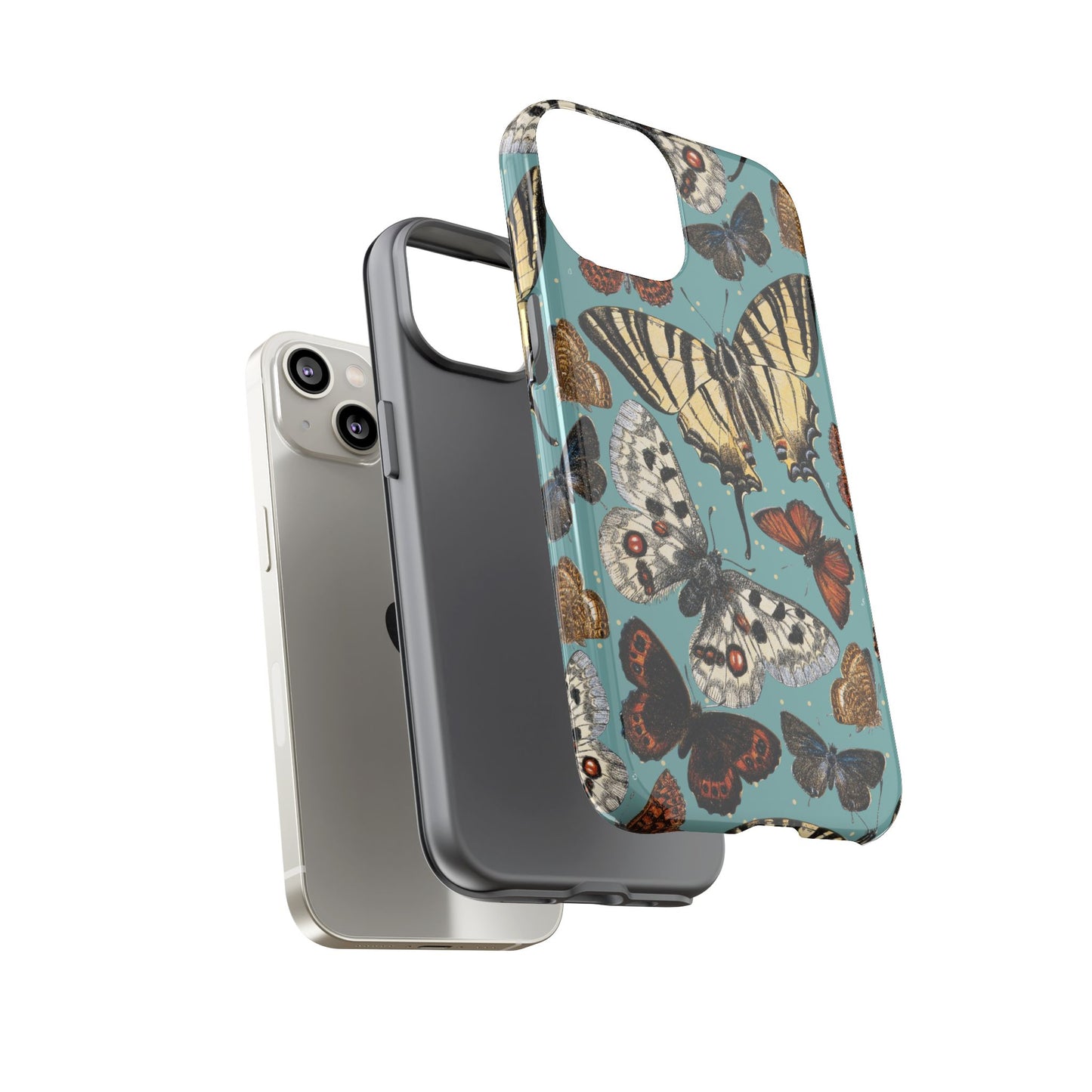 Butterflies Vintage Illustration iPhone Case
