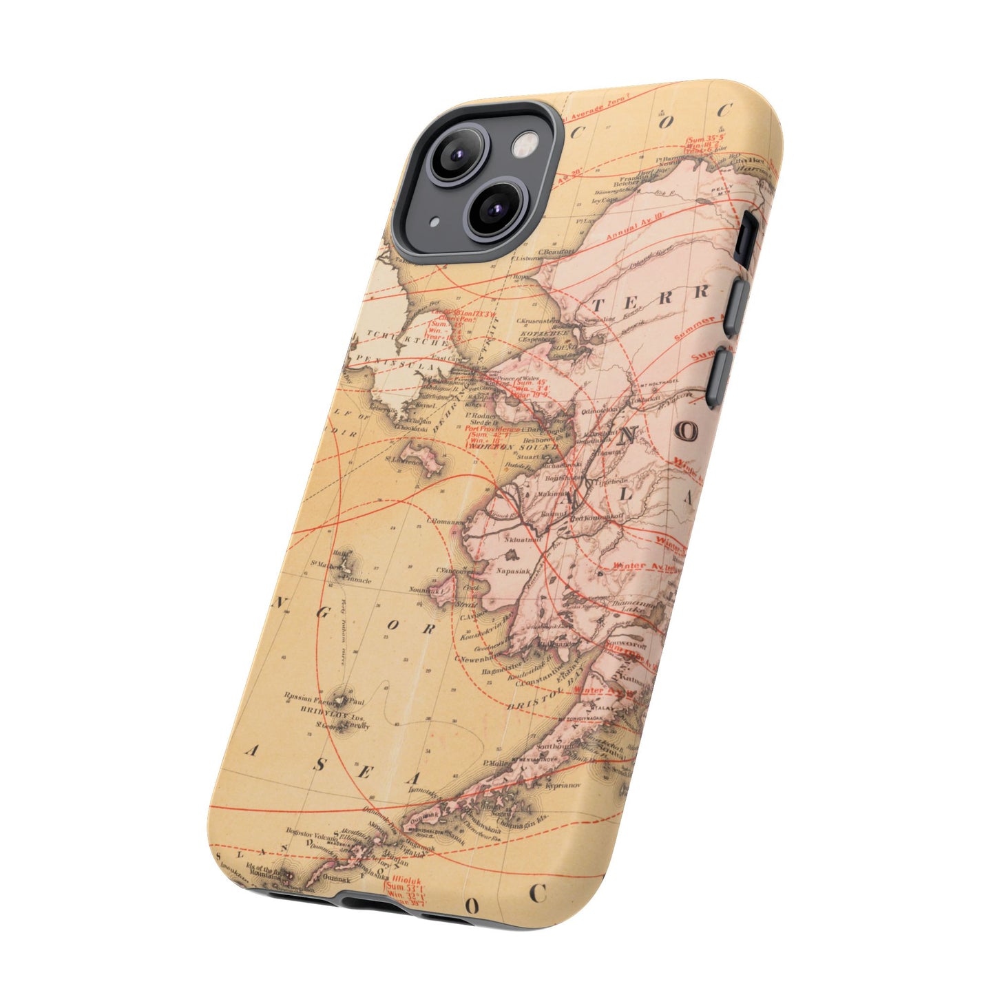 Alaska Territory Antique Map iPhone Case