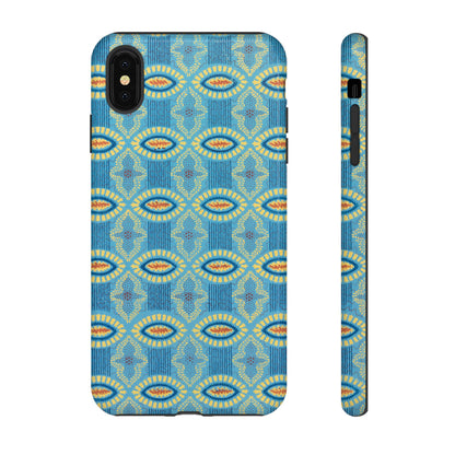 Turquoise Retro Geometric iPhone Case