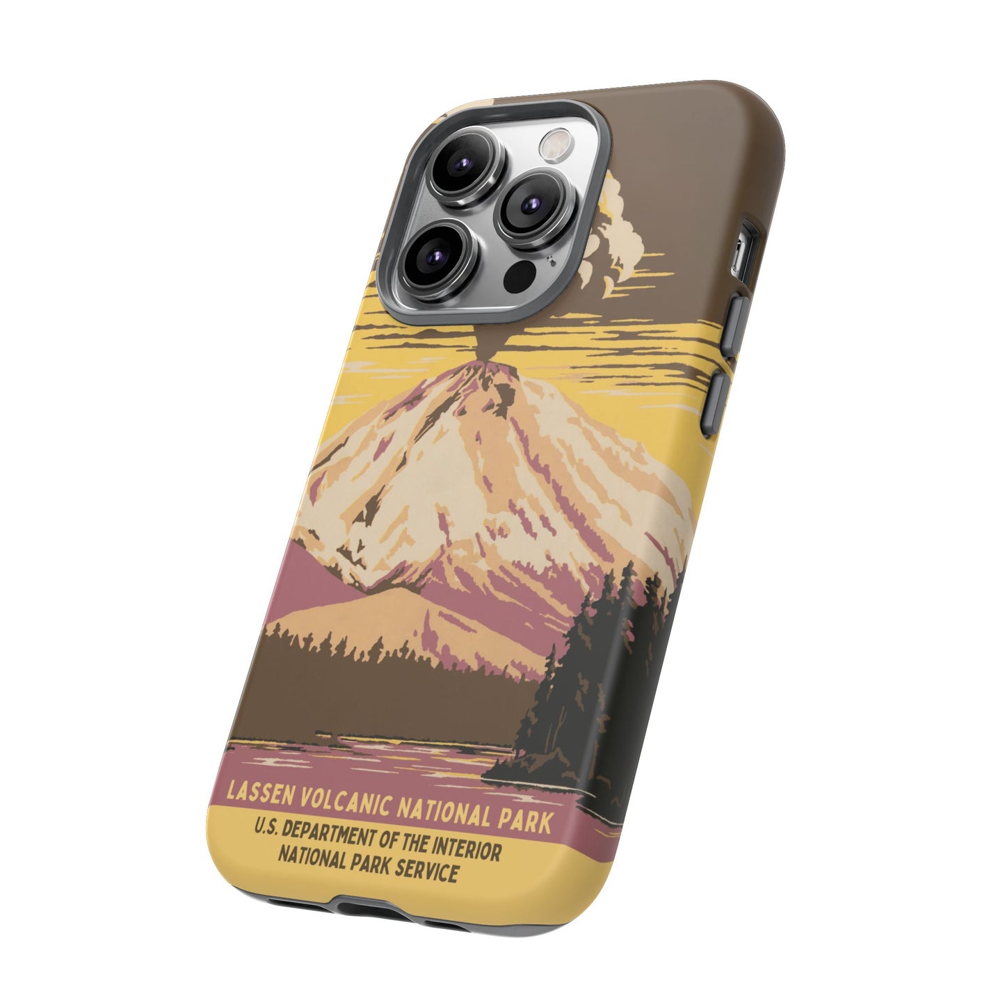 Lassen Volcanic National Park Retro iPhone Case