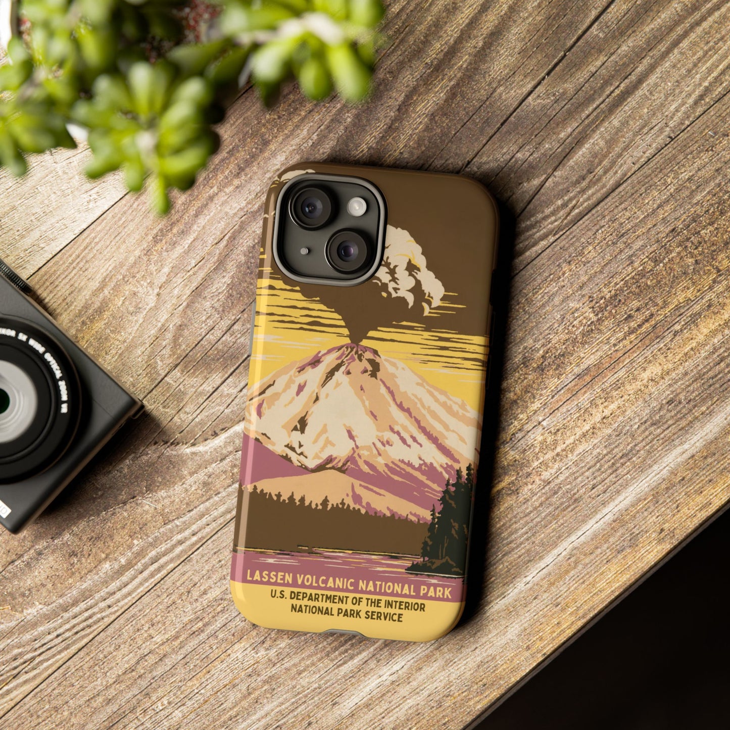 Lassen Volcanic National Park Retro iPhone Case