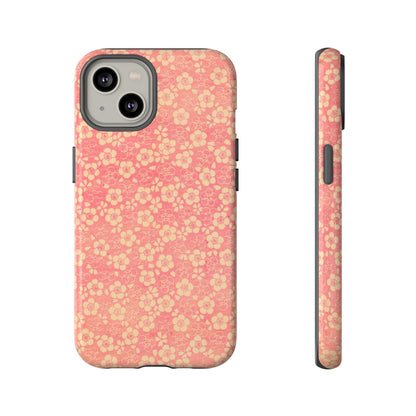 Pink Pattern Scattered Flowers iPhone Case