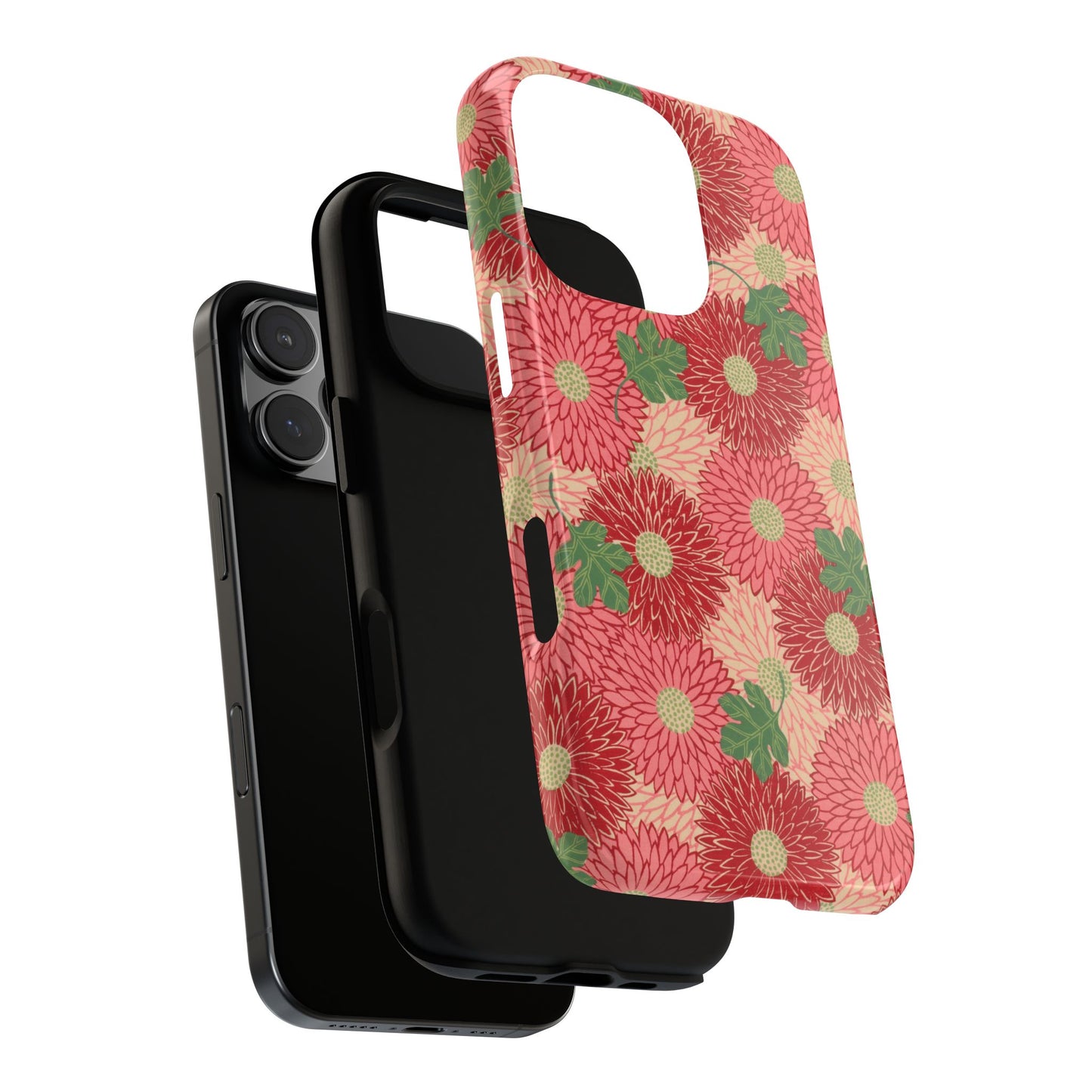 Pink Chrysanthemums Vintage iPhone Case