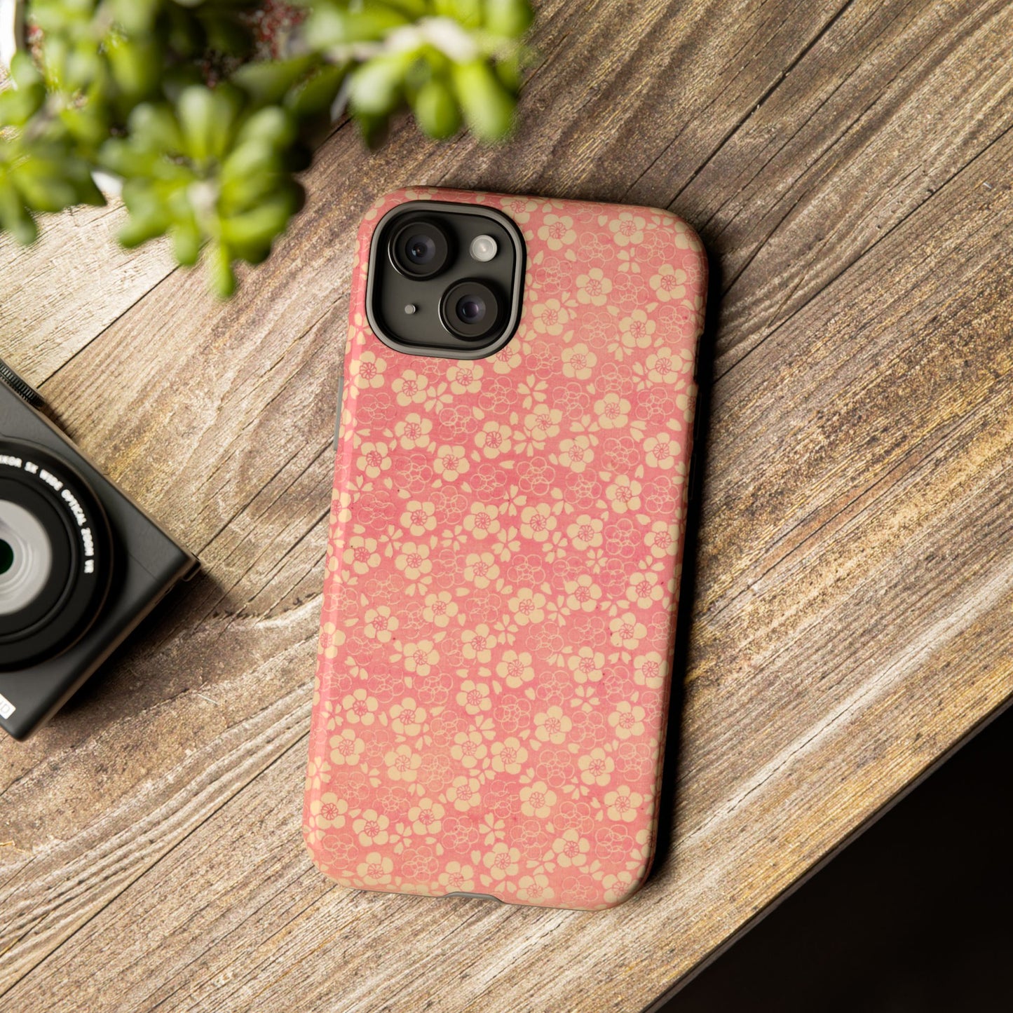 Pink Pattern Scattered Flowers iPhone Case