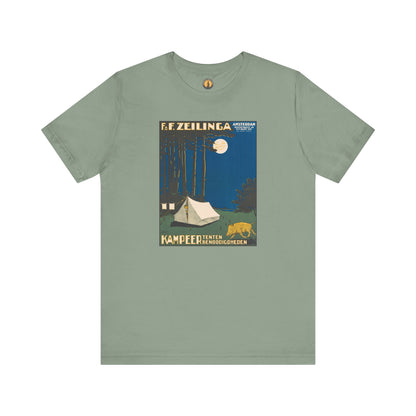 Amsterdam Tent Camping Vintage Tee | Full Moon Forest Adventure