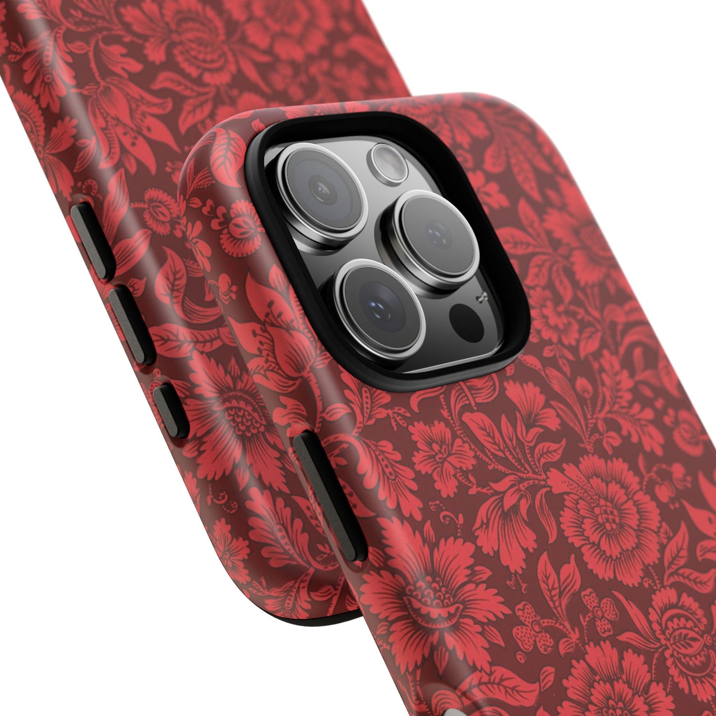 Vintage Crimson Floral Botanical iPhone Case