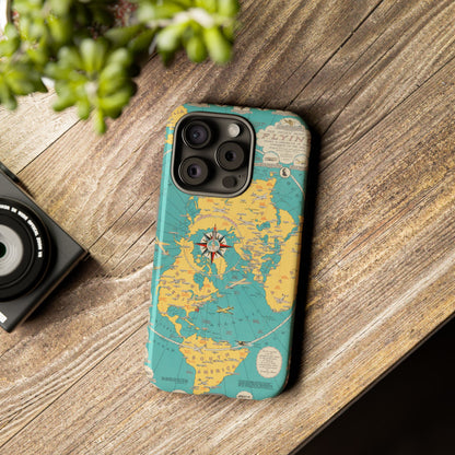 Map of Flying Retro iPhone Case
