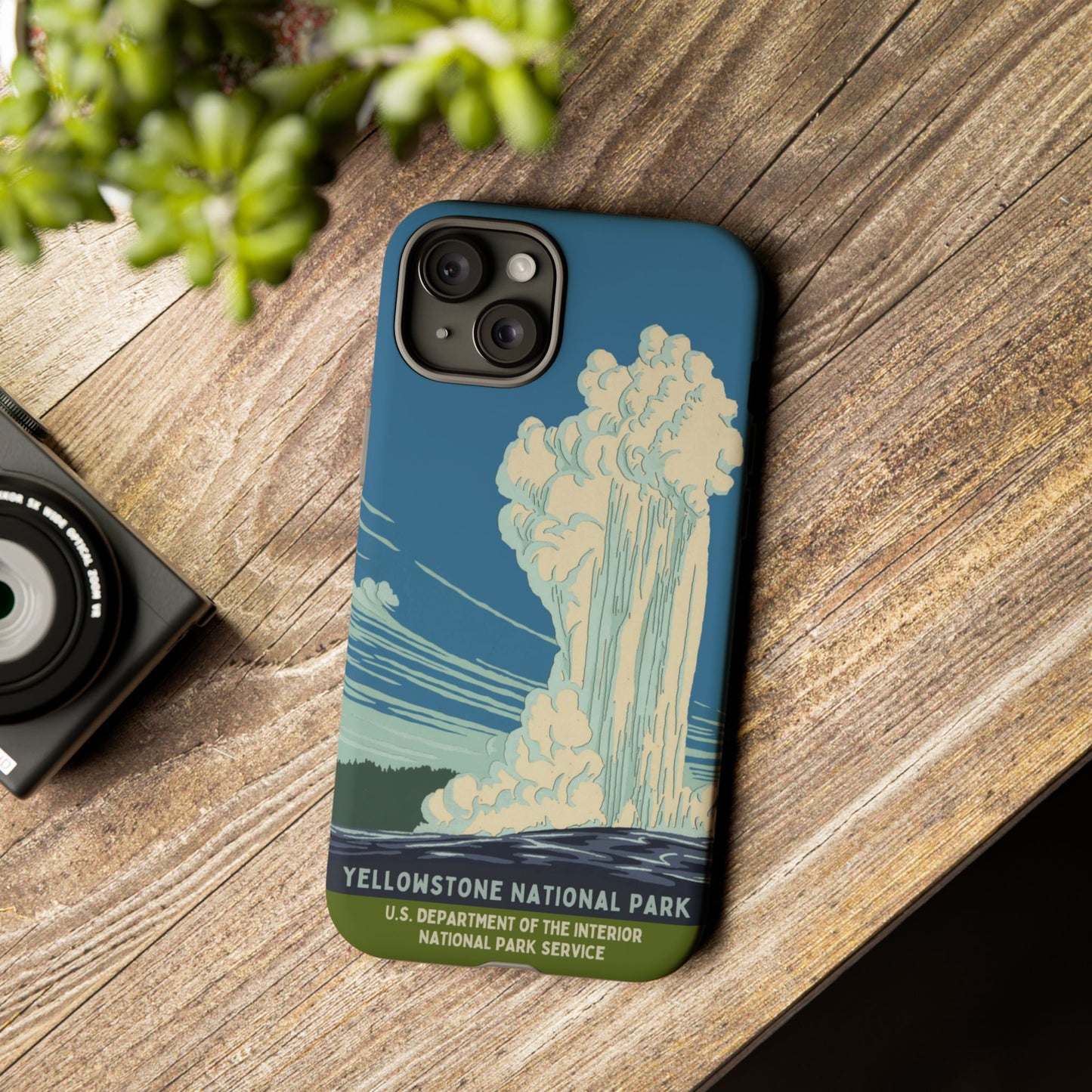 Yellowstone National Park Retro iPhone Case