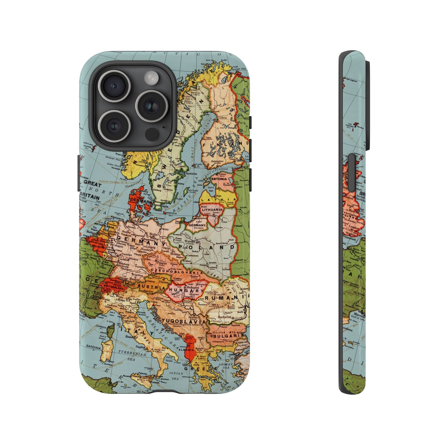 Wanderlust Vintage Map of Europe iPhone Case