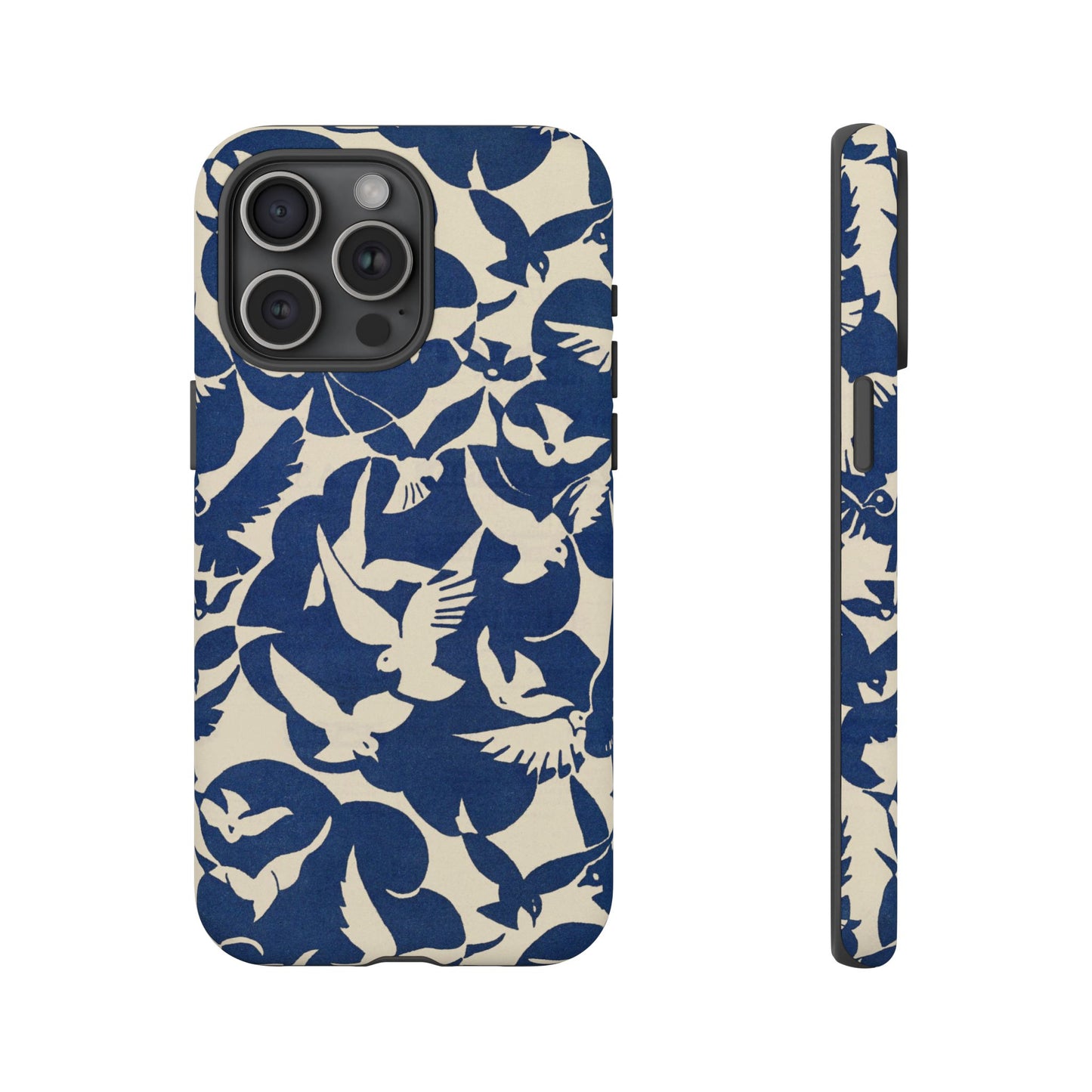 Blue Sky Birds Flying Retro iPhone Case