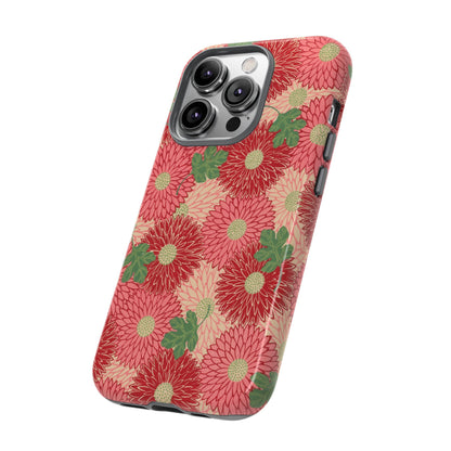 Pink Chrysanthemums Vintage iPhone Case