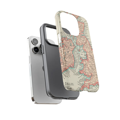 British Isles Vintage Map iPhone Case