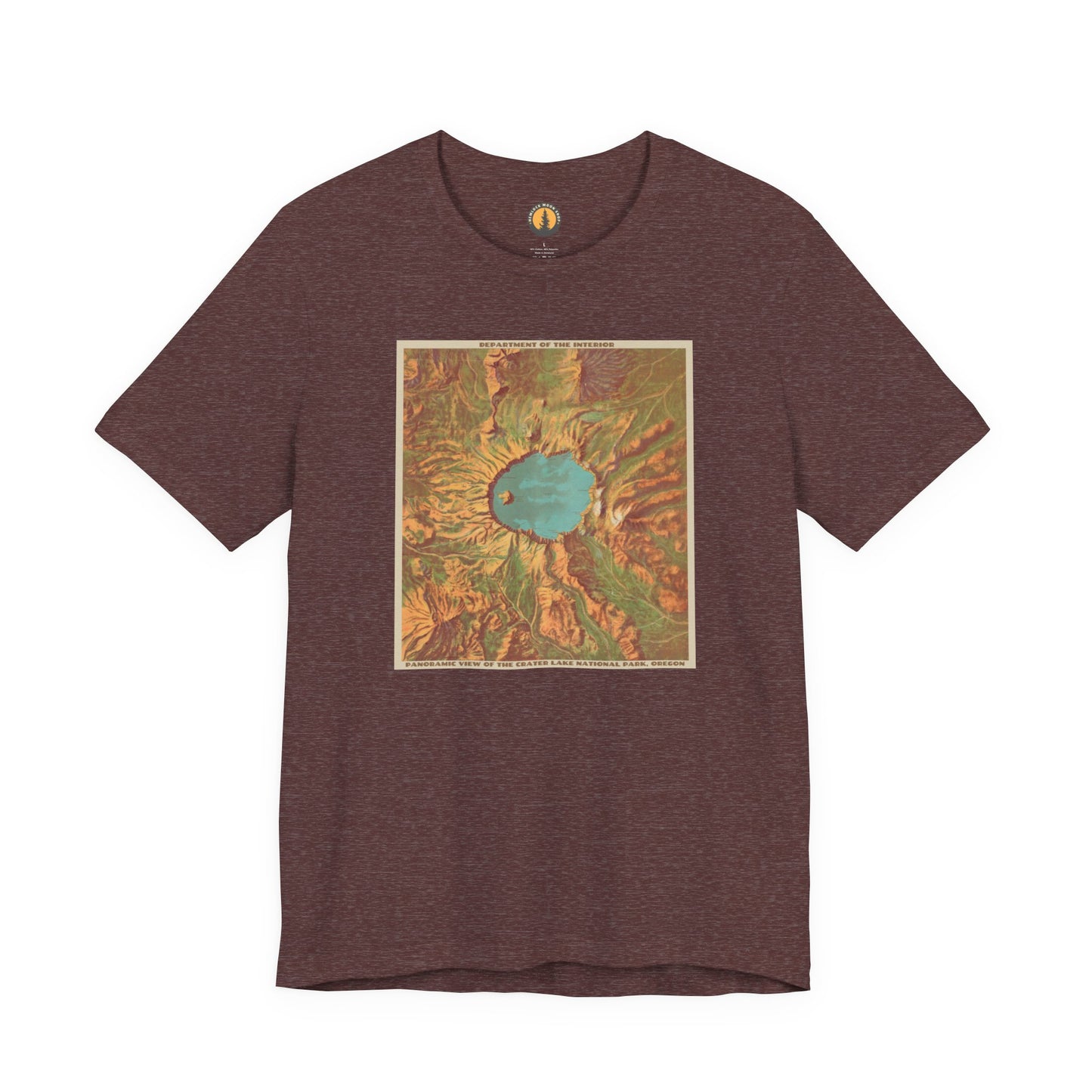 Crater Lake Vintage Map Tee