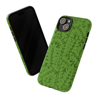Antique Green Branch Pattern by William Morris iPhone Case