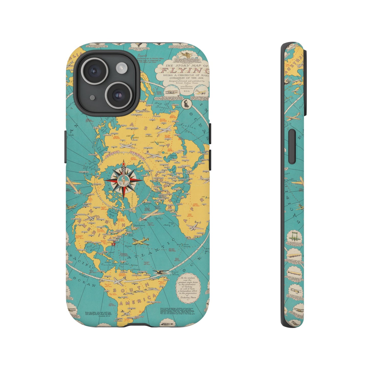 Map of Flying Retro iPhone Case