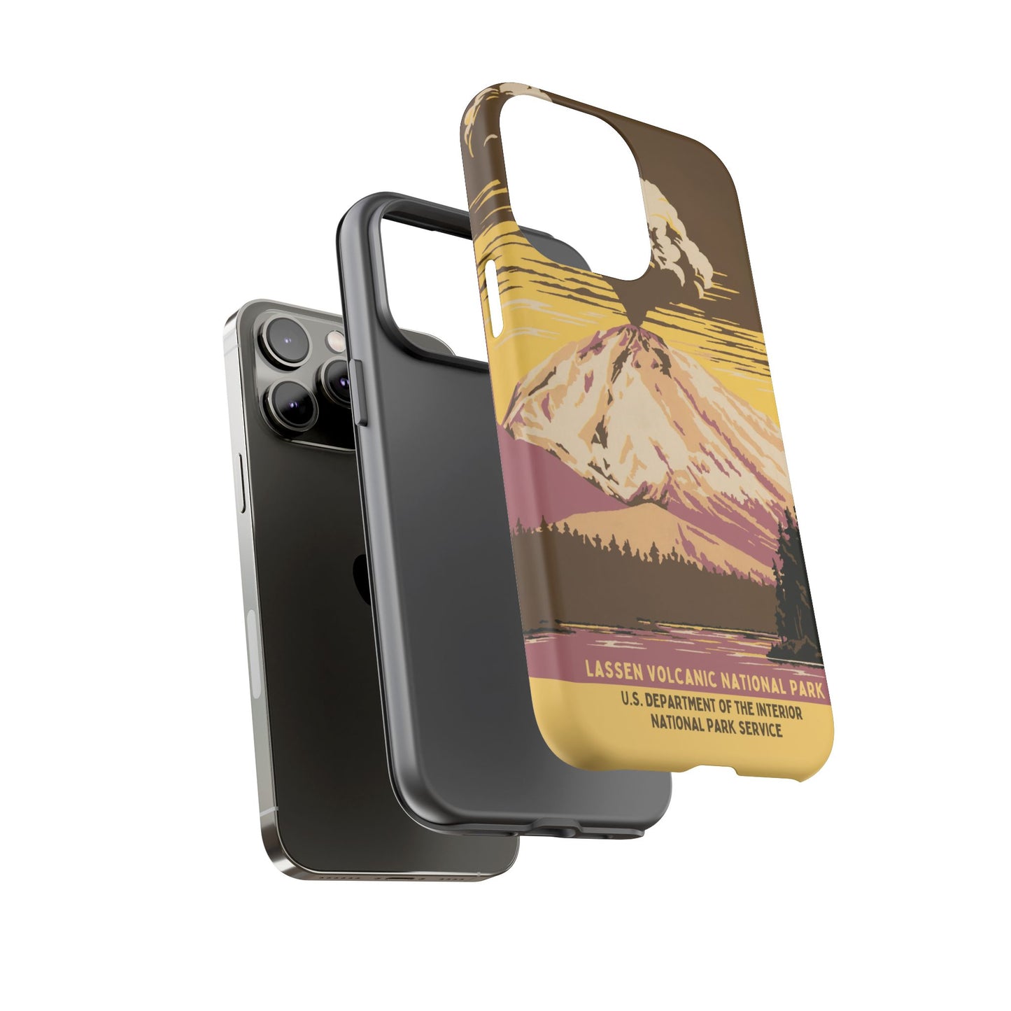 Lassen Volcanic National Park Retro iPhone Case