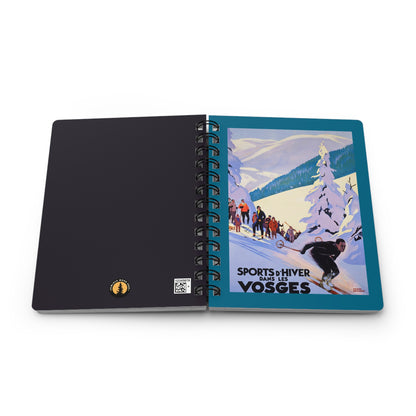 Vosges Mountains Vintage Ski Journal  |  Winter Sports Spiral Travel Notebook