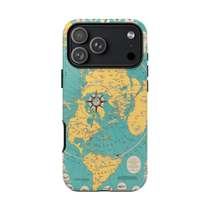 Map of Flying Retro iPhone Case