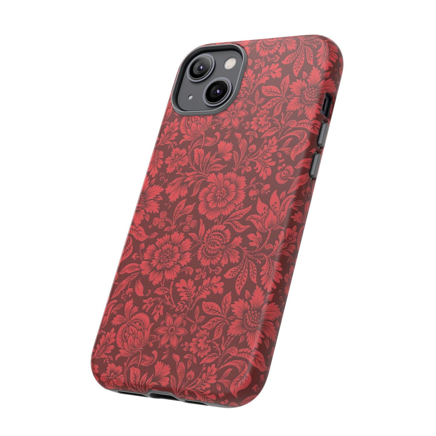 Vintage Crimson Floral Botanical iPhone Case