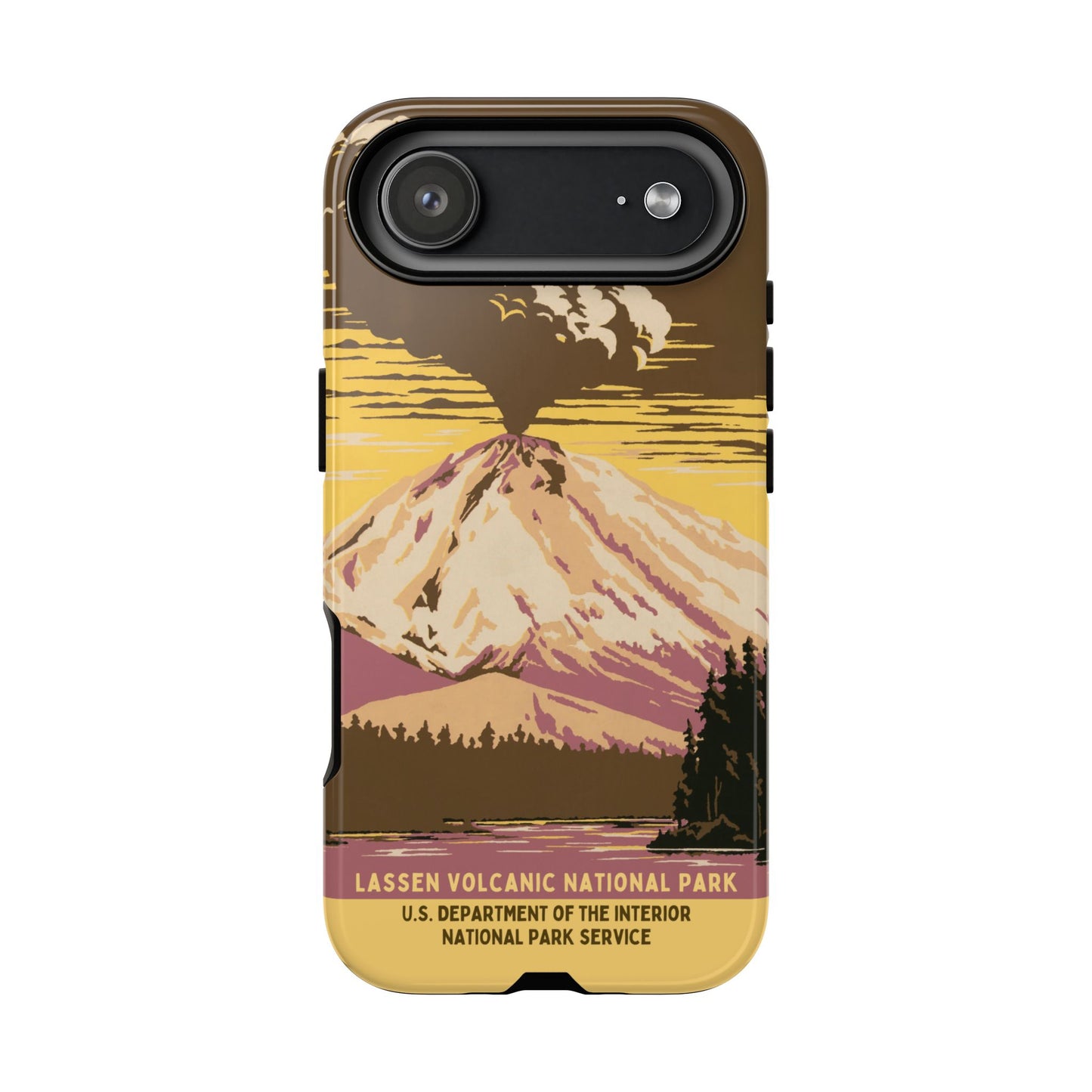 Lassen Volcanic National Park Retro iPhone Case