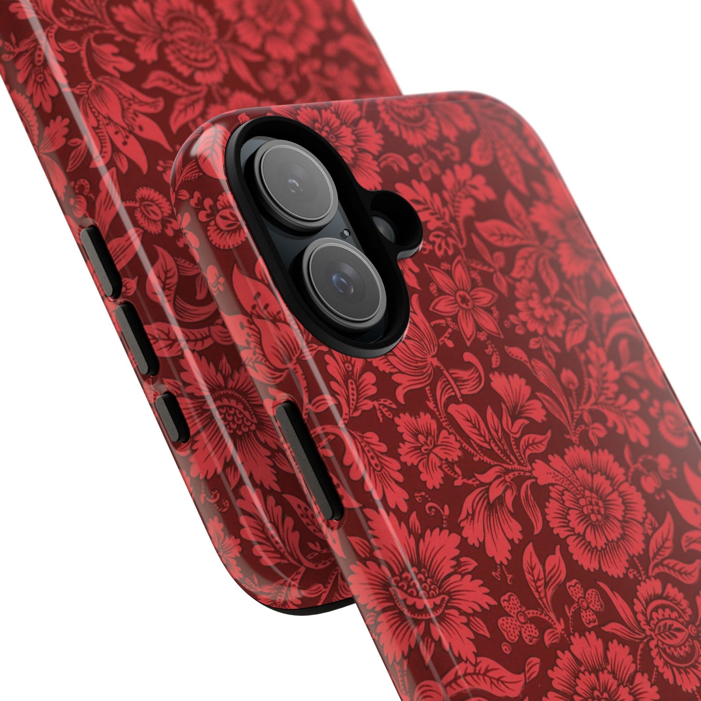 Vintage Crimson Floral Botanical iPhone Case