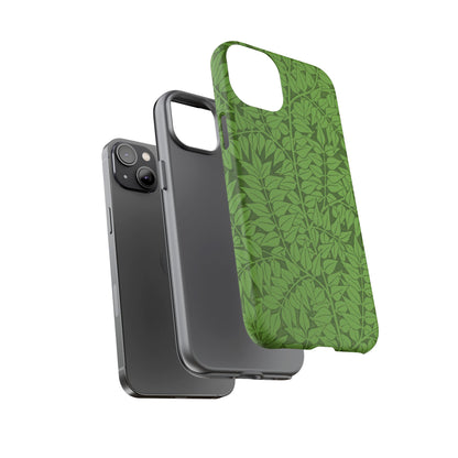 Antique Green Branch Pattern by William Morris iPhone Case