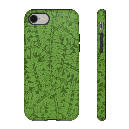 Antique Green Branch Pattern by William Morris iPhone Case