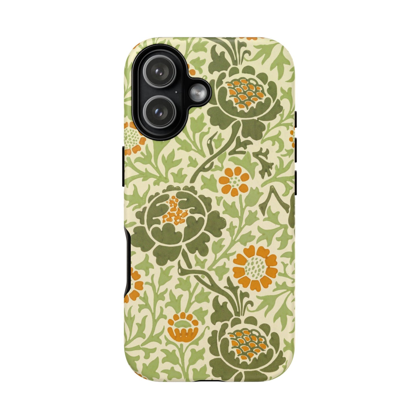 Olive & Orange Vintage Botanical iPhone Case
