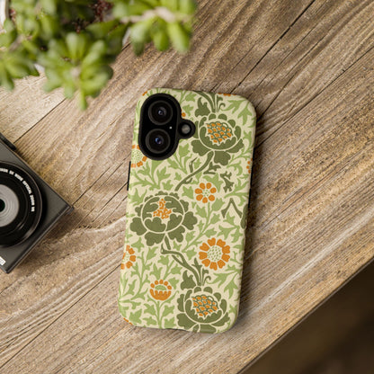 Olive & Orange Vintage Botanical iPhone Case