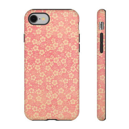 Pink Pattern Scattered Flowers iPhone Case