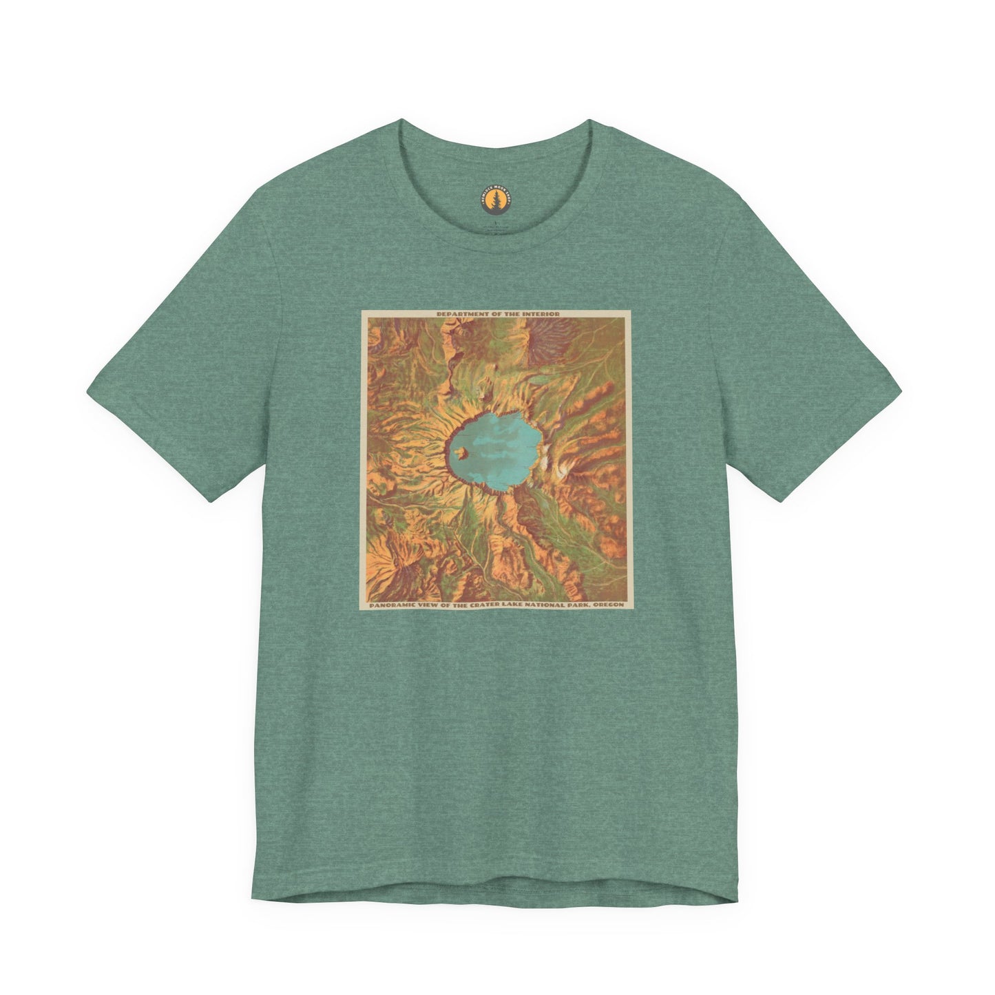 Crater Lake Vintage Map Tee