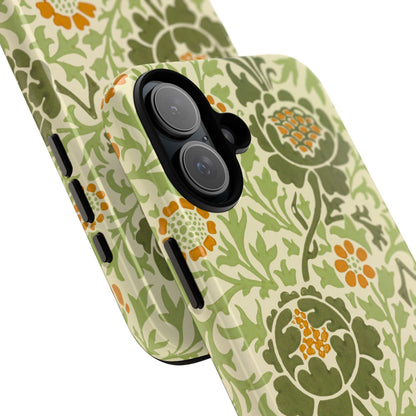 Olive & Orange Vintage Botanical iPhone Case