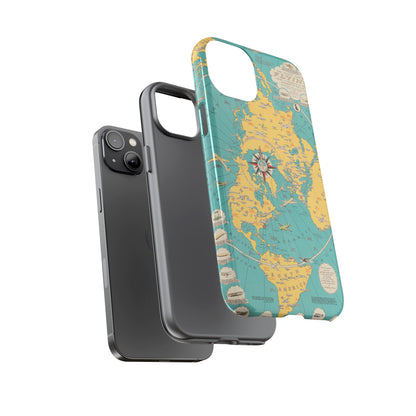 Map of Flying Retro iPhone Case