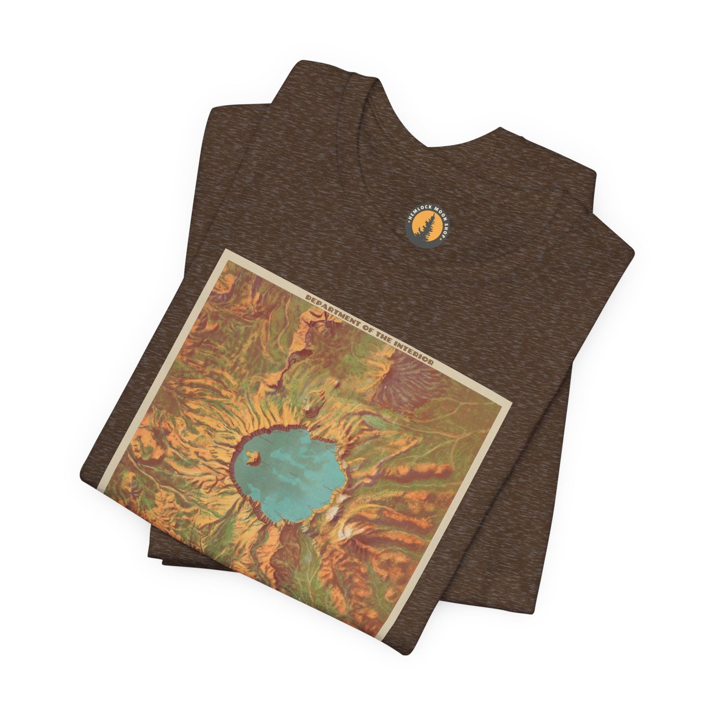 Crater Lake Vintage Map Tee