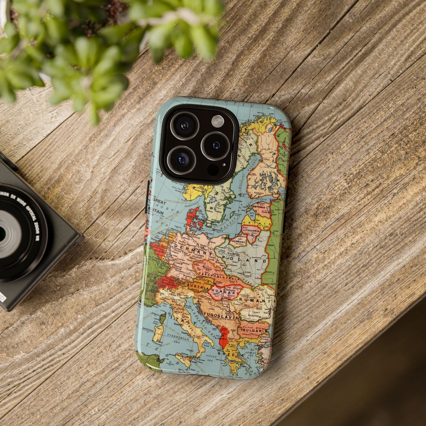 Wanderlust Vintage Map of Europe iPhone Case