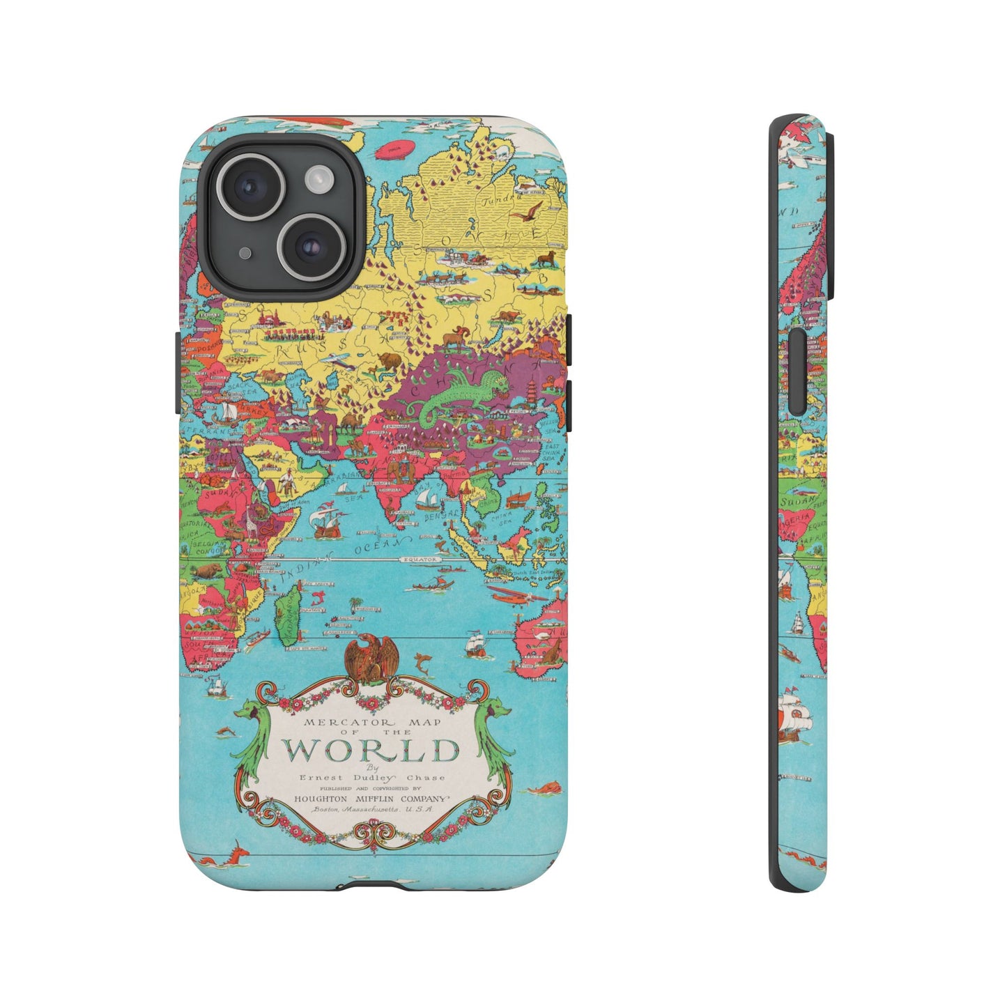 Map of the World Retro Travel iPhone Case