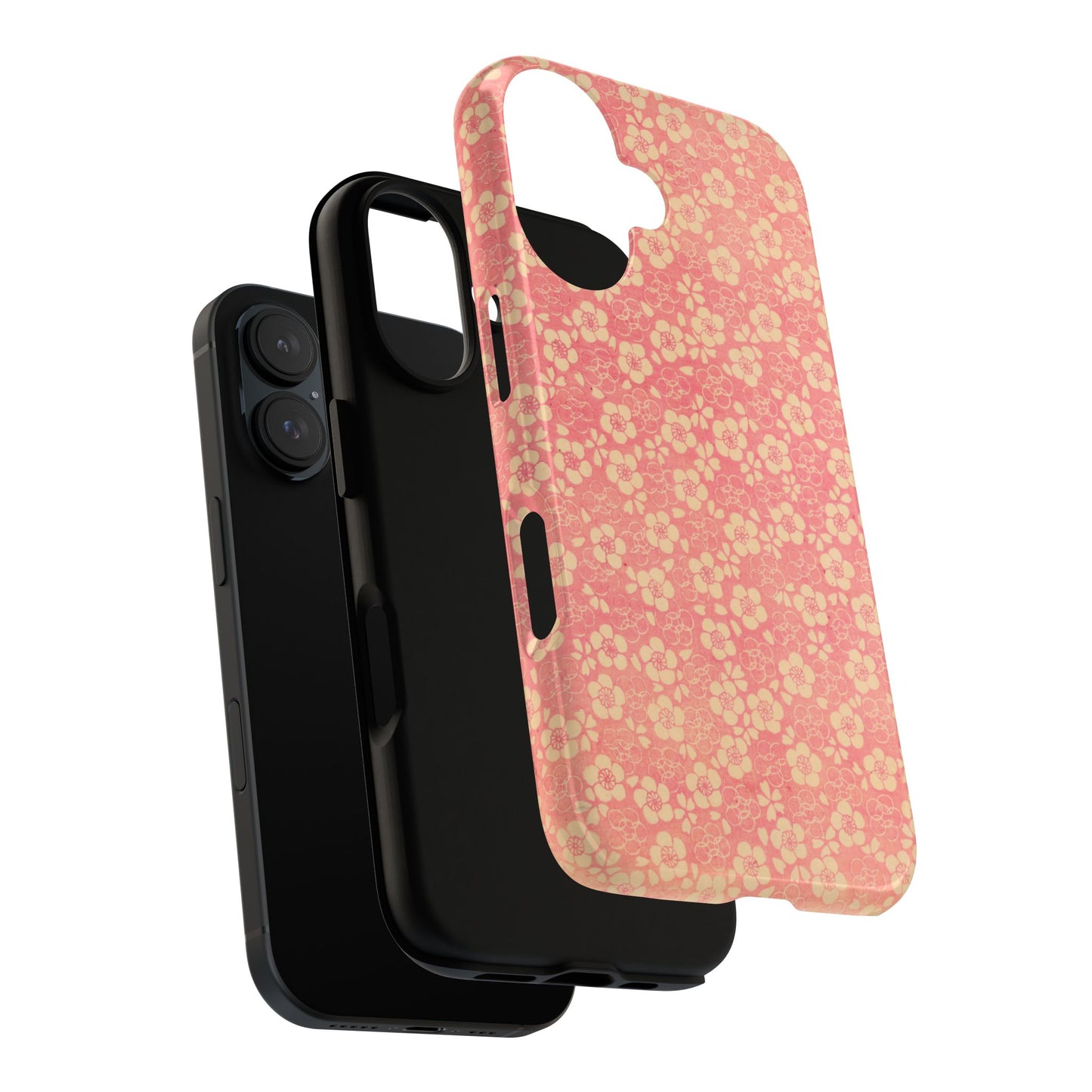 Pink Pattern Scattered Flowers iPhone Case
