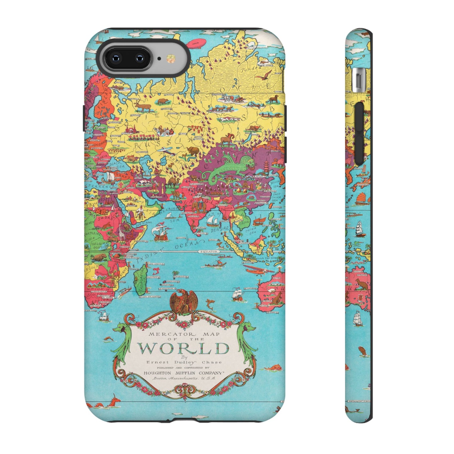 Map of the World Retro Travel iPhone Case