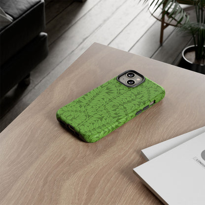 Antique Green Branch Pattern by William Morris iPhone Case