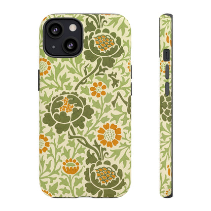 Olive & Orange Vintage Botanical iPhone Case