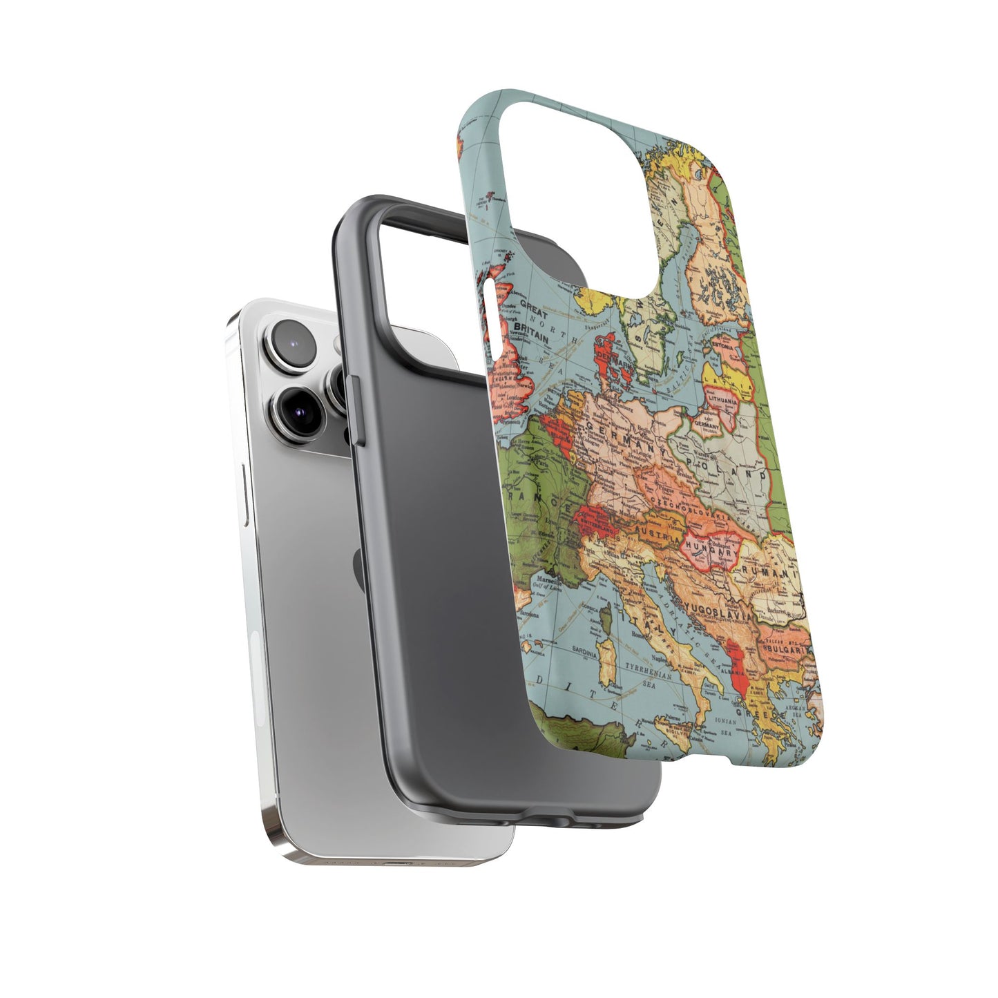 Wanderlust Vintage Map of Europe iPhone Case